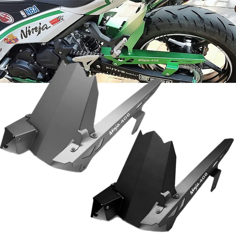 

NINJA400 Motorcycle CNC Rear Fender Mudguard & Chain Guard Cover Kit For Kawasaki Ninja400 Ninja 400 2018 2019 Accessories