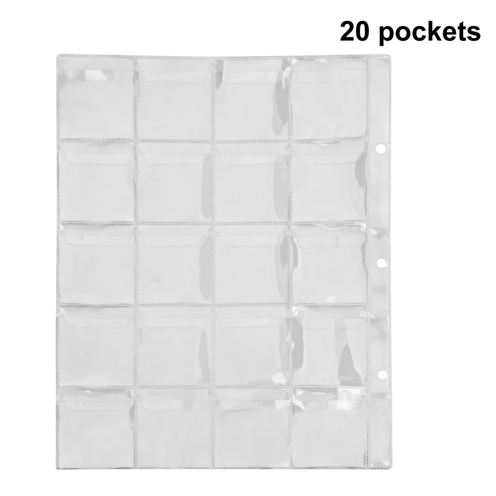 20 Pockets Органайзер для сбора денег, 120 карманов, коллекция монет, альбом, книга для коллекционера, держатель для монет, альбомы, Мини Пенни, сумка для хранения монет - Цвет: 20 Pockets