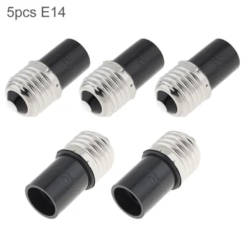 

5pcs E27 to E14 LED Bulb Base Adapter Universal Light Converter Lamp Socket Holder with Aging Test Fit for E27 LED Lamp