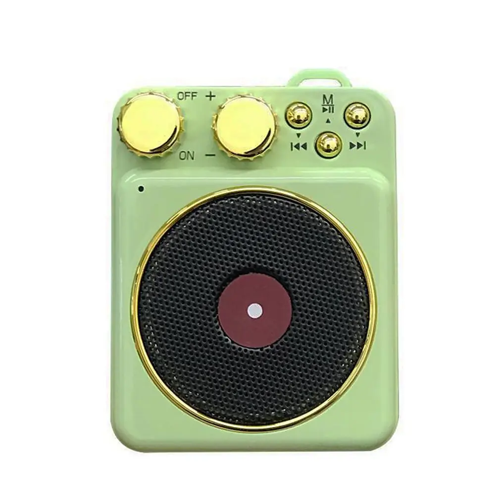 Мини Bluetooth динамик мини K10 Ретро проигрыватель беспроводной аудио мини Fm Динамик Hands-Free динамик портативный динамик - Цвет: green
