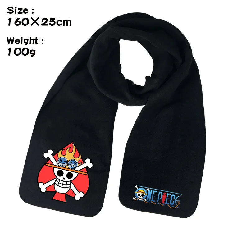Аниме one piece зимние теплые шарфы Luffy Law мягкий мужской теплый длинный шарф шаль Косплей Костюм Рождественский подарок - Цвет: B