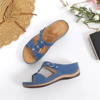 

Women Summer Open Toe Comfy Sandals Super Soft Premium Orthopedic Low Heels Walking Sandals Corrector Sandalias De Mujer Verano