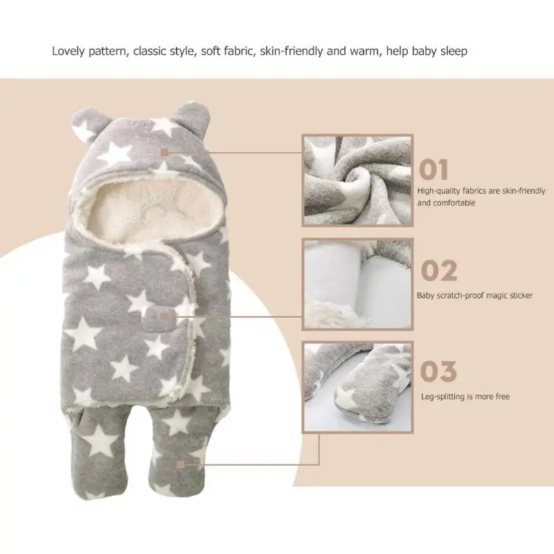Спальный мешок с рисунком медведя из мультфильма для малышей от 0 до 6 месяцев, пеленка для новорожденных, детское постельное белье, обмотка для ног, стиль может двигаться более свободно