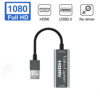 

Capture Card Hdmi to USB 2.0 Game o Grabber Card 1080P Card Converter for Linux Mac Os Obs Vlc Amcap Ps4/ /Dslr