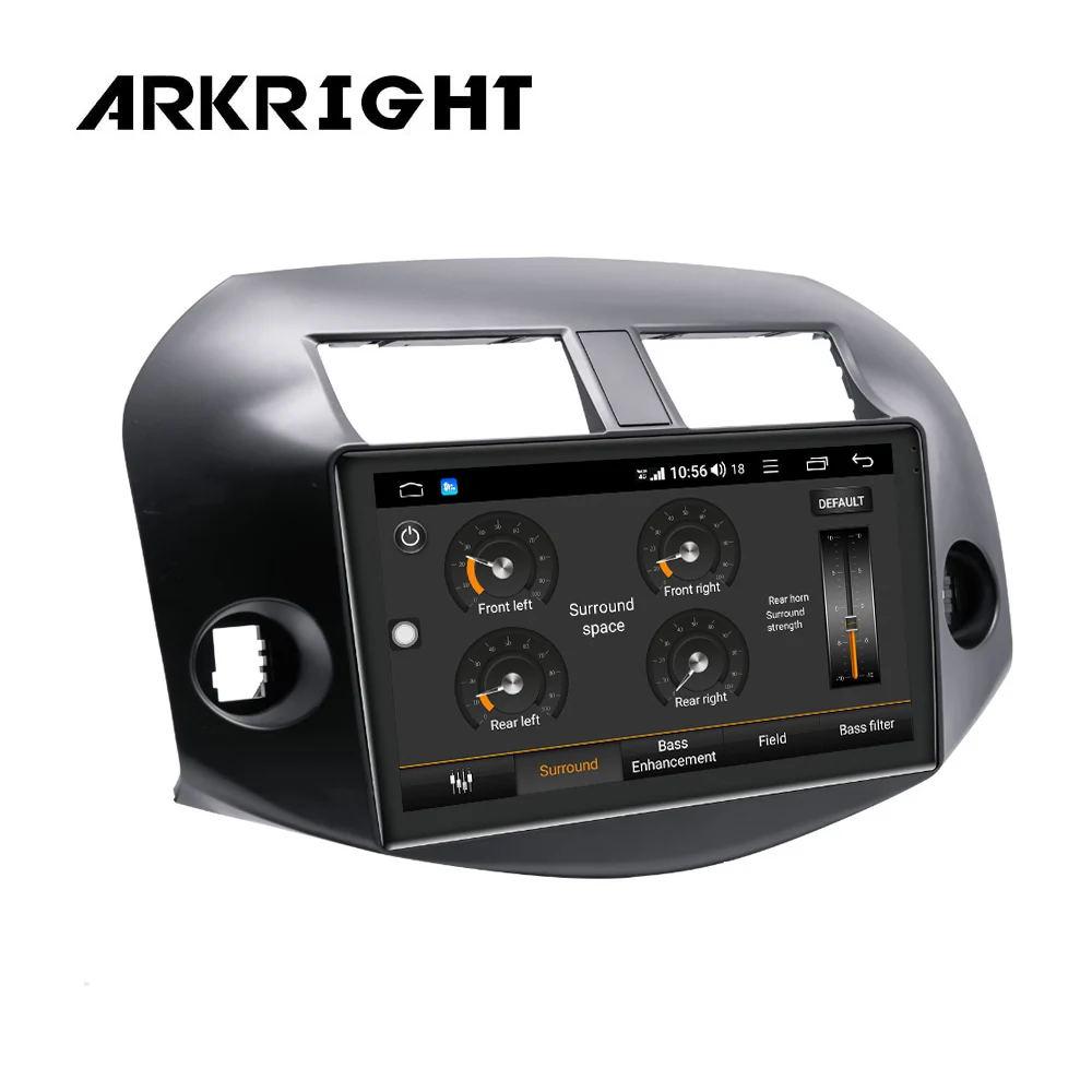 ARKRIGHT 10,1 ''1 Din Android 8,1 автомобильный радиоприемник/4+ 64 Гб автомобиля mulitimedia плеер с gps-навигатором для Toyota RAV4 2007-2011 Поддержка 4G