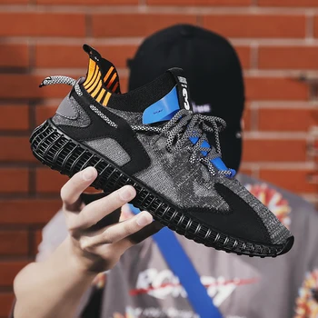 

Fashion Men Sneakers Lace Up Mesh Casual Shoes Lightweight Walking Sneakers Male Trend Shoes Tenis Masculino Zapatillas Hombre