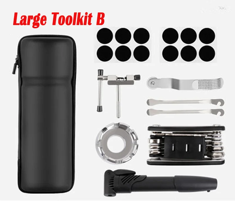 large toolkit B Портативный набор для ремонта велосипеда комплект для ремонта шин Многофункциональный инструмент для ремонта велосипедных гаек насос набор инструментов - Цвет: large toolkit B