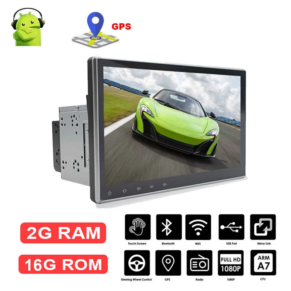 Автомобильный мультимедийный плеер 10 1 ''экран 2 Din Android радио видео Bluetooth Wi-Fi GPS
