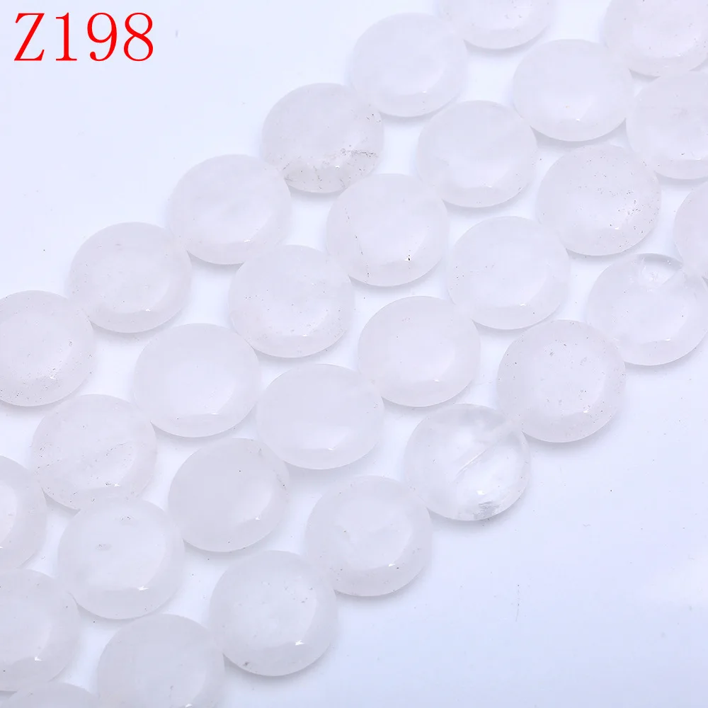 White Crystal Yumten круглый шарик из Тигрового Глаза 14 мм* 14 мм натуральный драгоценный камень Бусины свободной формы ювелирных изделий бирюзовый розовый кварц Агат DIY браслет натуральные камни бисер для - Цвет: White Crystal