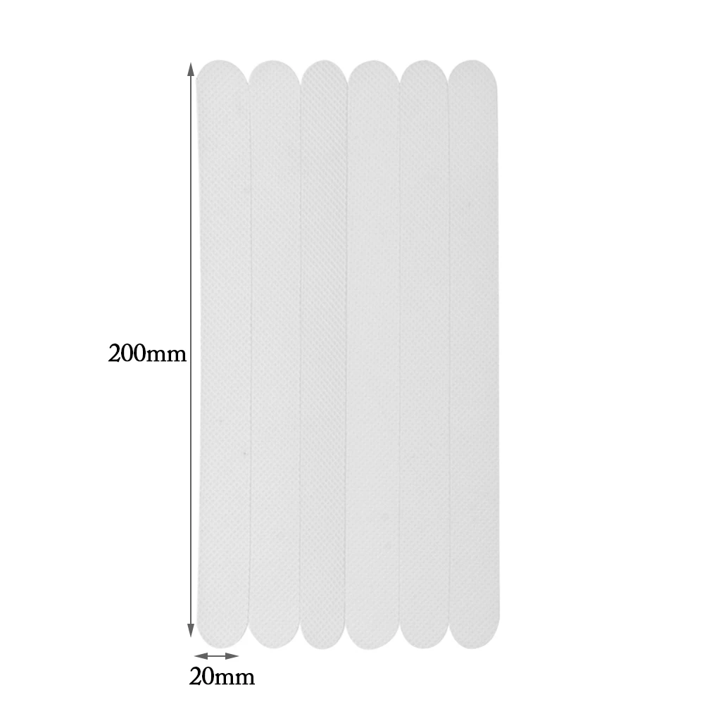 20mm x 200mm-6pcs Горячие противоскользящие полоски, прозрачные полоски для ванной, защитные полоски для ванной комнаты, Нескользящие наклейки, коврик для лестницы, полы, ванны - Цвет: 20mm x 200mm-6pcs
