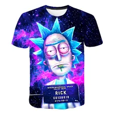 2019 Galaxy Space&Rick 3D t shirt Men Women tshirts Summer Anime T-shirt Short Sleeve Tees O-neck Tops Morty Drop Ship Tops