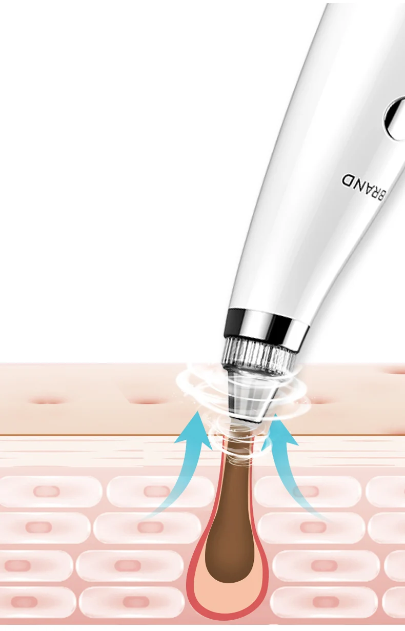 Electric Acne PoreRemover Microdermabrasion Blackhead Remover Face Skin Vacuum Pore Cleaner Suction Facial Skin Care Tools