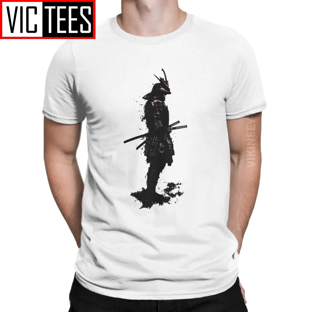 T-Shirt Da Uomo Blindata Samurai Humor Puro Cotone Warrior Ninja Ronin Maglietta Katana Giapponese Camisas Hombre Graphic