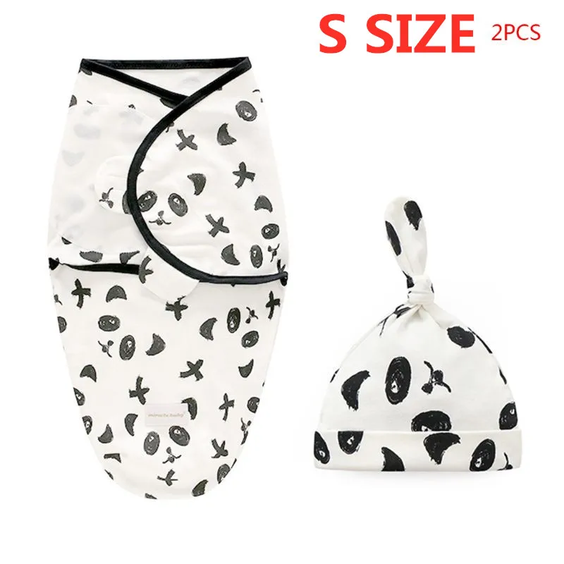 D S Size 2 шт./компл. Модная одежда для детей, Детская мода детская одежда из хлопка для новорожденных Одеяло спальный мешок оголовье, набор для новорожденных Пеленальное Одеяло с заячьими ушками женские аксессуары для волос - Цвет: D S Size
