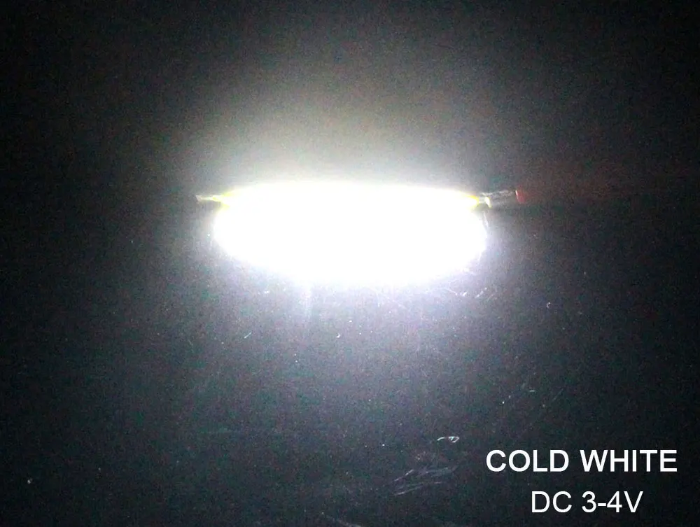60mm 2.36in 2V 3V COB Light Source 1W 3W LED Bulb 3.7V Lamps for Work Car Lights DIY Warm Cool Red Blue Color 6CM Strip (10)