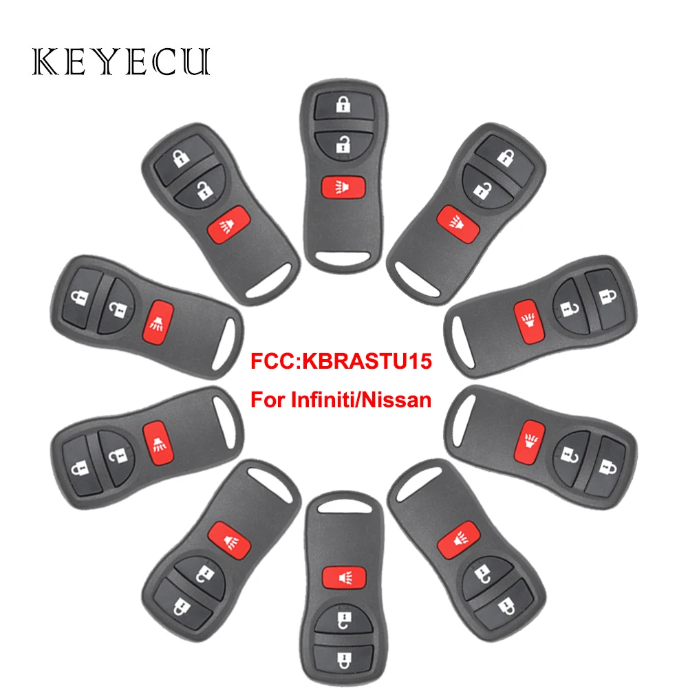 Keyecu, 10 шт., 315 МГц, автомобильный БЕСКЛЮЧЕВОЙ пульт дистанционного управления KBRASTU15 для Infiniti/Nissan Frontier Murano Armada Pathfinder