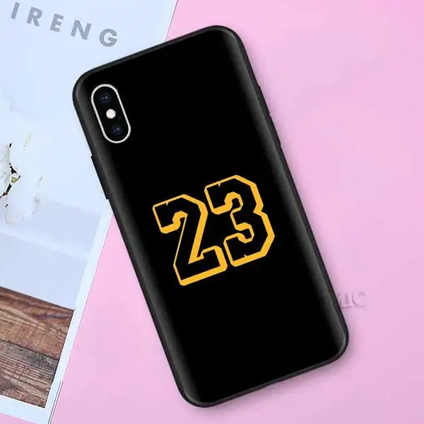 I001 Баскетбольные силиконовые чехлы для Apple iPhone 11 Pro, XR, X, XS MAX, 7, 8, 6, 6S Plus, 5, 5S, SE, 5C, черные мягкие чехлы для телефона, 23, 24 - Цвет: I001