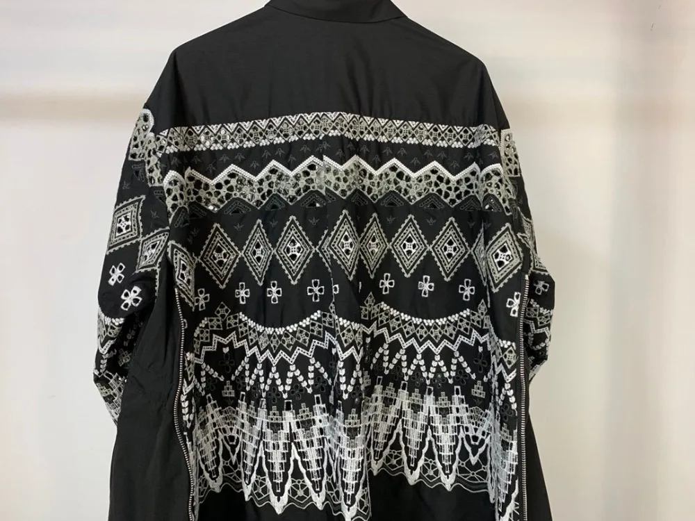 2019FW роскошное Новое Женское платье с вышивкой и длинным рукавом, женское повседневное Свободное платье, 2 цвета, rmsx 12,24