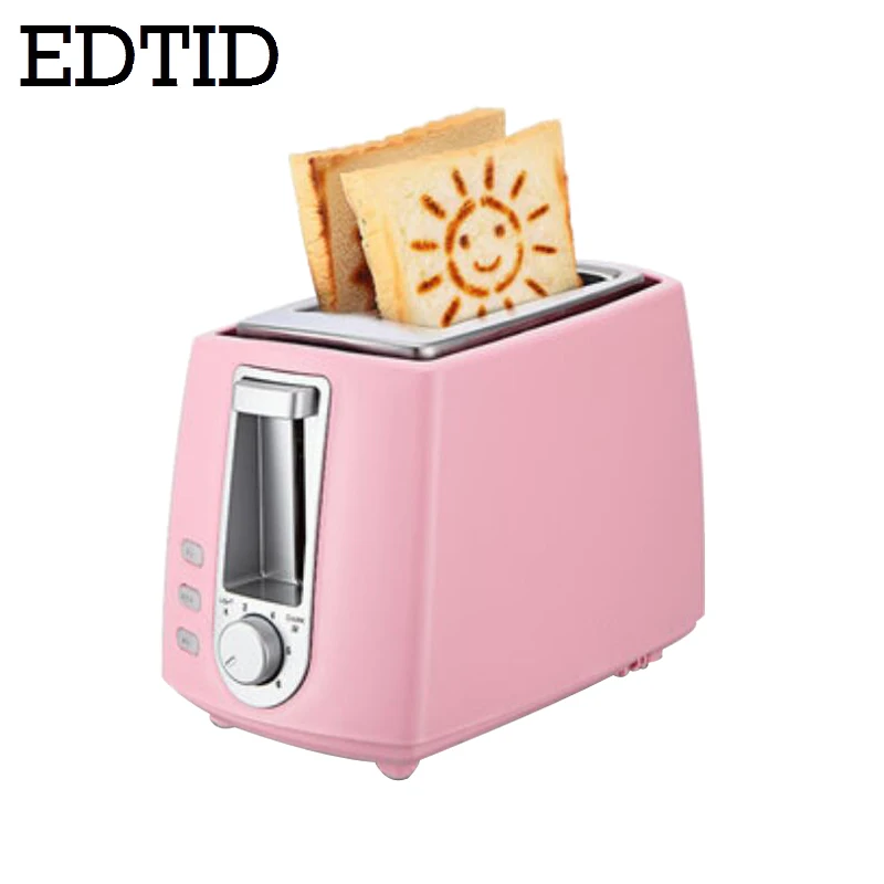 EDTID нержавеющая сталь электрический тостер Бытовая Автоматическая выпечка хлебопечка машина для завтрака тост Сэндвич Гриль духовка 2 ломтика