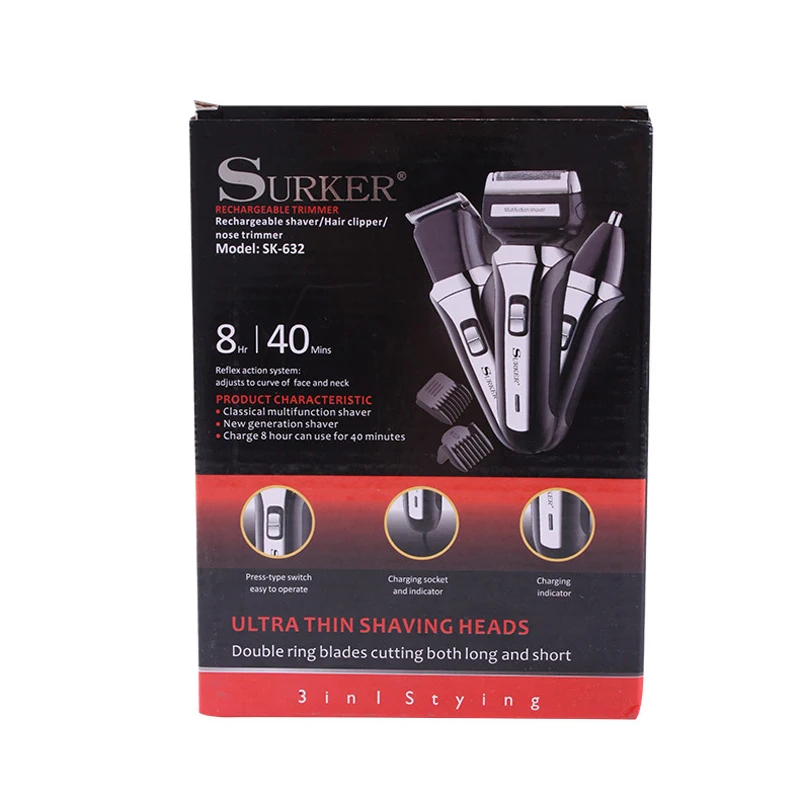 surker 3 in 1 hair and beard trimmer
