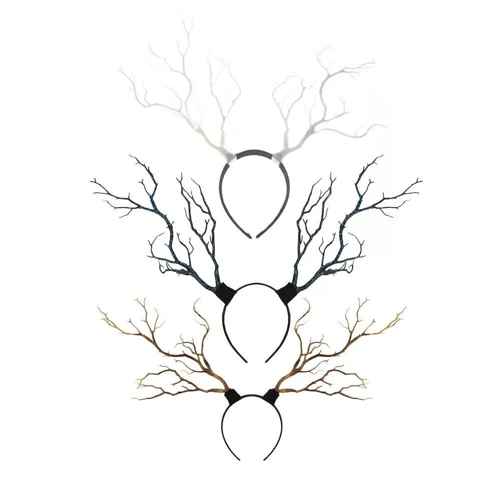New Deer Horn Headdress Vintage Tree Branches Antlers Fantasy Costume Fairy Fascinator Headpiece Festival Hair Accessory