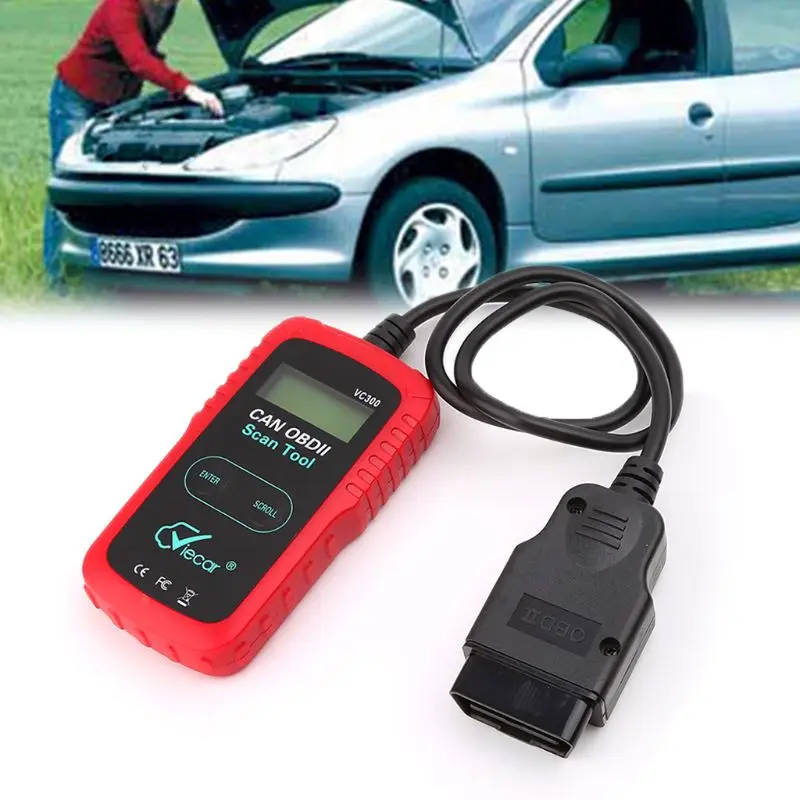VC300 OBDII/EOBD автоматический считыватель кода автомобиля неисправности диагностический инструмент сканирования