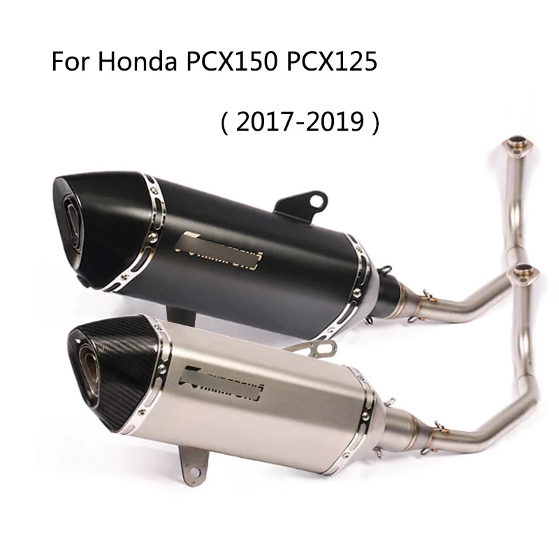 

Full Exhaust System for 2017-2019 Honda PCX125 PCX150 Scooter Header Slip On 51mm Muffler with Removable Db Killer Motorcycle