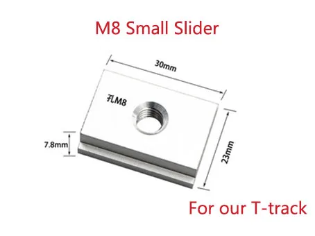 M8 Small Slider Алюминиевый сплав Т-образной дорожки паз скошенный трек и скошенная горка и скос бар слайдер стол пила скос Калибр бар деревообрабатывающий инструмент - Цвет: M8 Small Slider