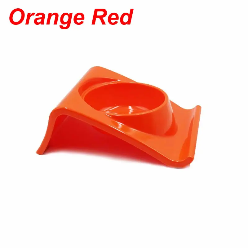 Orange Red Нескользящая квадратная цветная питомец еда чаша для кормления для собаки кошки новая меламиновая миска для собак и кошек употребление алкоголя миски для домашних животных - Цвет: Orange Red