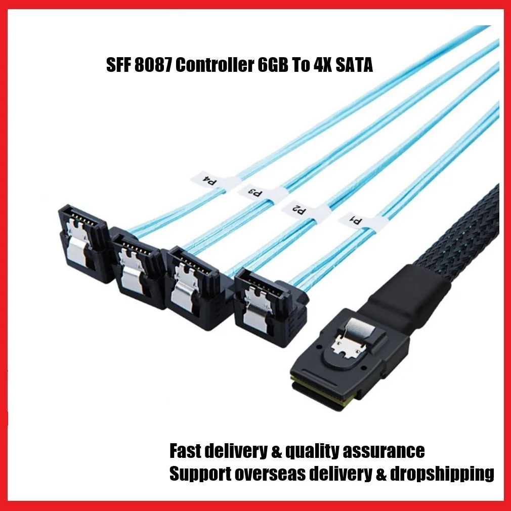 Instock!mini Sas To Sata Adapter Converter,mini Sas Sff 8087 Controller