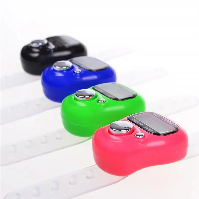 

8pcs Electronic Row Counter Digital Mini LCD Hand Held Ring Plastic Stitch Marker Clicker Timer