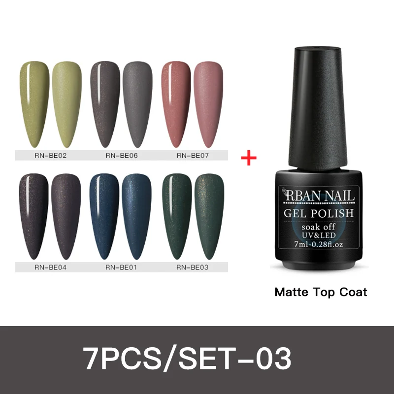 ZH08408 RBAN NAIL 8 мл УФ-гель для ногтей с блестками лак для ногтей от носков стойкий Полупостоянный лак для ногтей Маникюр УФ светодиодный лак для ногтей - Цвет: ZH08408