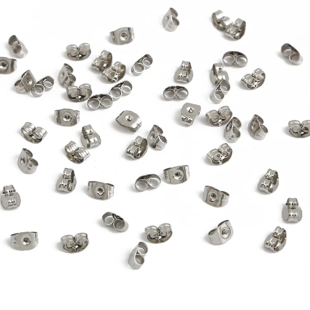 100/200 stücke Hohe Qualität Edelstahl Blank Ohrring Stud Basis Pins Ohrringe Ohrstöpsel Für DIY Schmuck Machen Zubehör supplie – Detail 8
