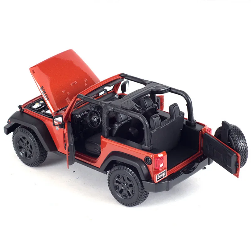 1:18 классические модели автомобилей Jeep Wrangler Rubicon Jeep Herdsman Willis SUV металлическая модель автомобиля игрушка литая машинка коллекция