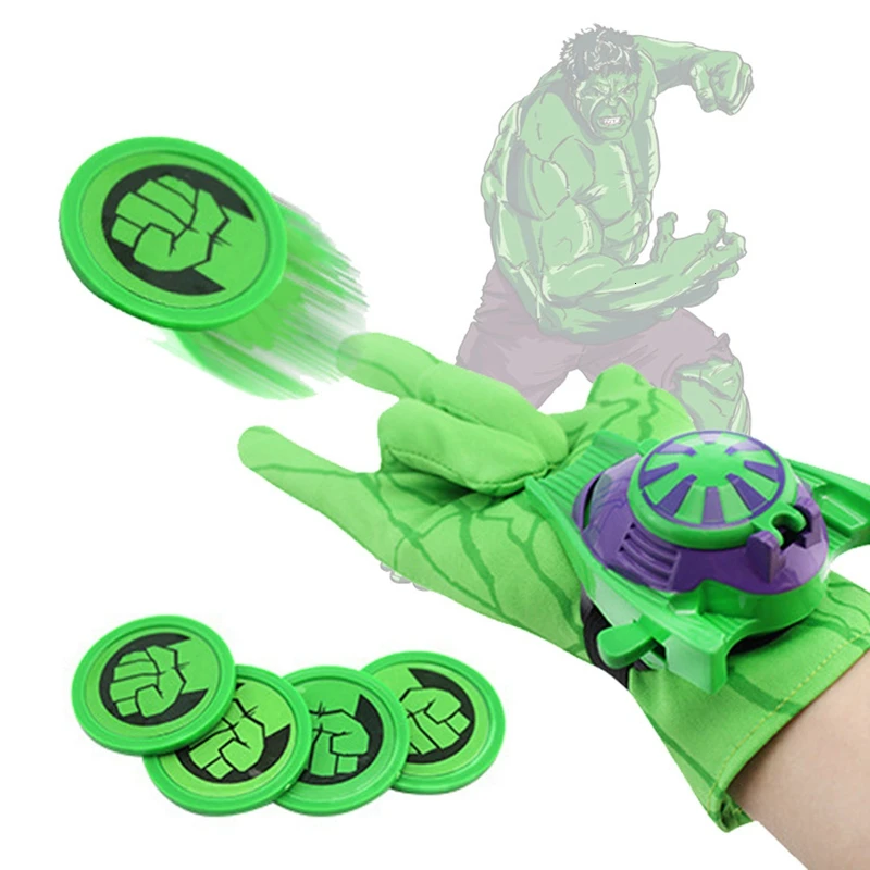 

2019 New Iron Man Hulk Wrist Launchers Toys Captain America Batman Gloves Launcher Model Action Figures Cosplay a Gift