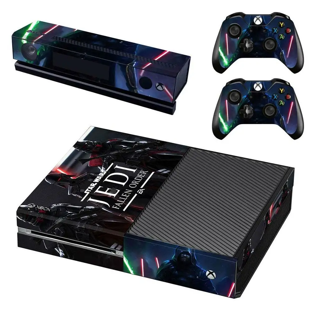 GSTM2647 Звездные войны джедай Падший заказ кожи наклейка для Xbox One консоли и Kinect и 2 контроллеров для Xbox One кожи стикер винил - Цвет: GSTM2647