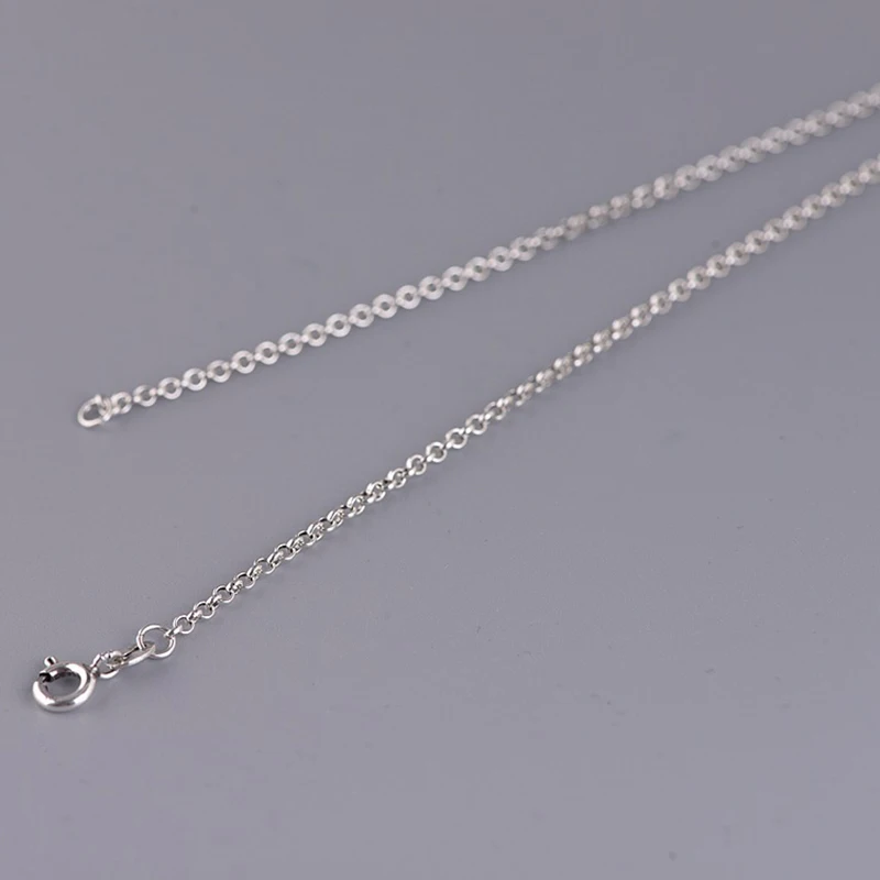 BALMORA Real 925 Sterling Silver Link Chains Chokers Long Necklaces for Women Men for Pendant Jewelry 2 mm 18-30 Inches