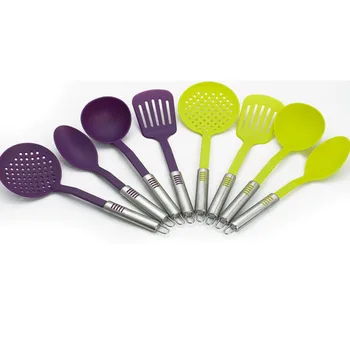 

Nylon kitchenware kitchen cooking spoon shovel color mixed nylon soup spoon spatula set