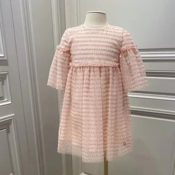 

ZMHYAOKE 2020 NEW AUTUMN Kids Dresses for Girls Christmas Dress Girl Princess PARTY FASHION Girls PINK Dress