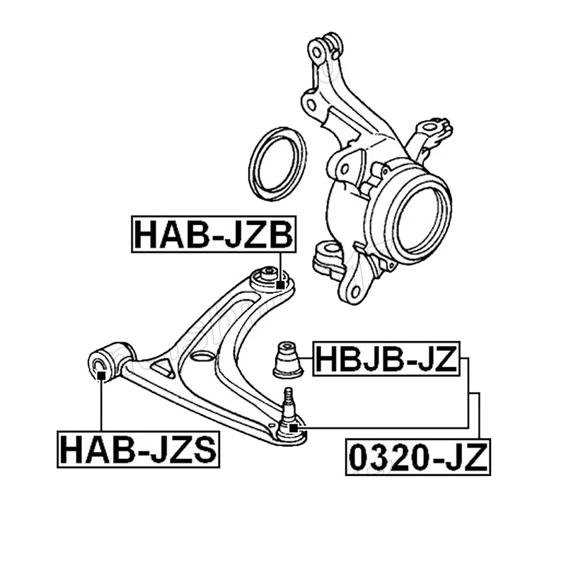 51391-SEL-T01 51392-SEL-T01 4 шт. передний нижний рычаг управления втулка для Honda JAZZ/FIT CITY ZX 2002-2008