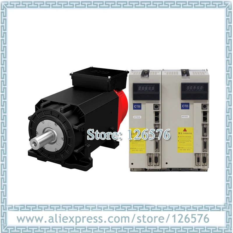 3.7KW 23.6N.m AC380V AC серво шпиндель двигатель с драйвером для фрезерного станка с ЧПУ