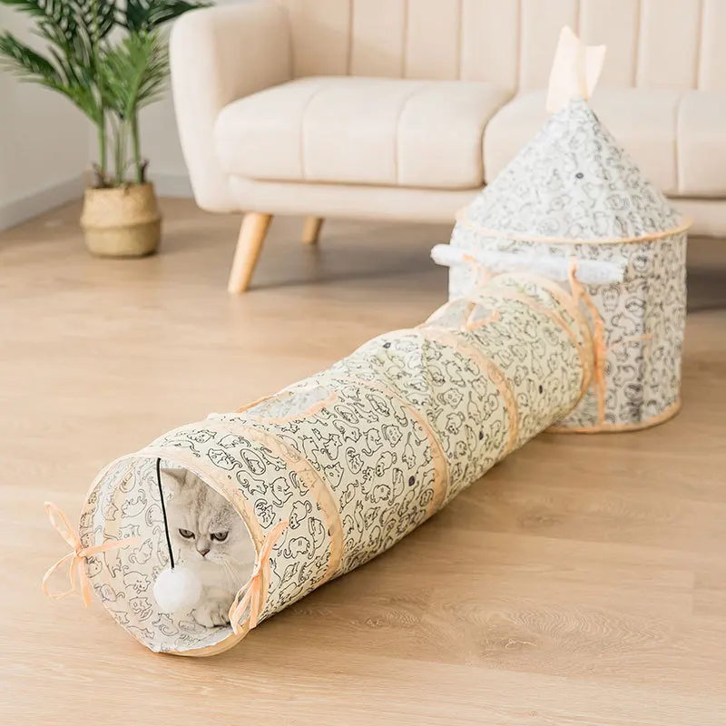 

Игрушка для домашней кошки, туннельный канал, домик для кошки, комбинированная комната, интерактивные забавные игрушки для кошек, складные товары для домашних животных, кровать для кошки