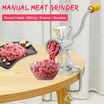 

2020 Kitchen Tools Manual Meat Grinder Hand Operated Beef Noodle Pasta Mincer Sausages Maker Gadgets Aluminum Grinding Machine