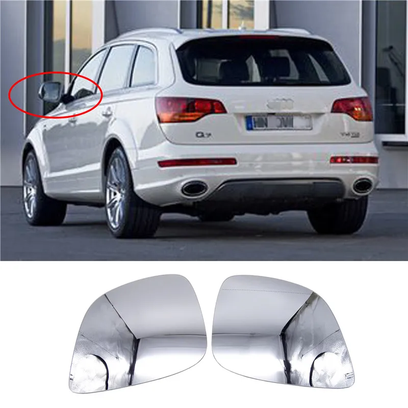 

Heated Left Side Rearview Wing Wide Angle Hyperbola Mirror Glass For Audi Q7 2007 2008 2009 Exterior Parts Car Accessories