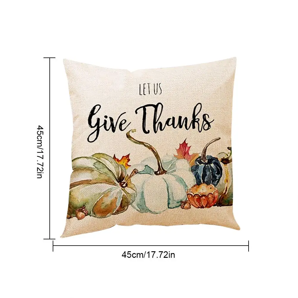 45*45 см Funda Cojin Happy Fall Yall Подушка с изображением тыквы наволочка Kussenhoes наволочка диван домашнее украшение на День Благодарения аксессуары