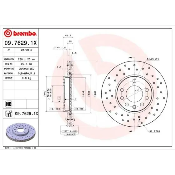 Диск тормозной перфорированный OPEL ASTRA G/H 98-09/MERIVA 03-/Z | Автомобили и мотоциклы