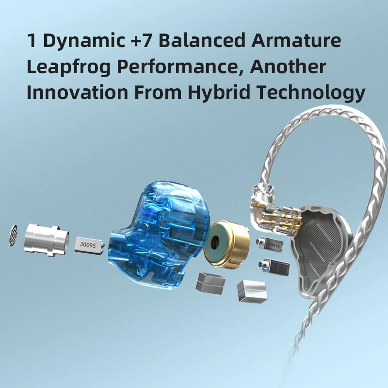 KZ ZAX 7BA 1DD Hybrid In Ear Earphones 16 Unit Music Sport Headset HIFI Metal Bass Earplugs For ZSX EDX ASX ZS10 PRO ZSN Z1 S2