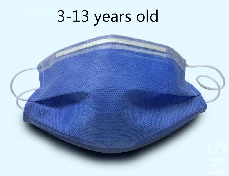 

Children and baby Disposable 3-Layer Non-woven Disposable Elastic Mouth Soft Breathable Flu Hygiene child face mask ce KN95 KF94