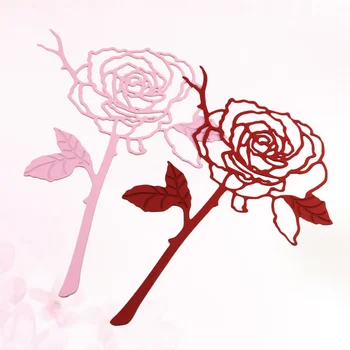 

2PCS Creative Stainless Steel Vintage Exquisite Book Accessories Metal Bookmarks Rose Bookmarks for Office School Students Stati