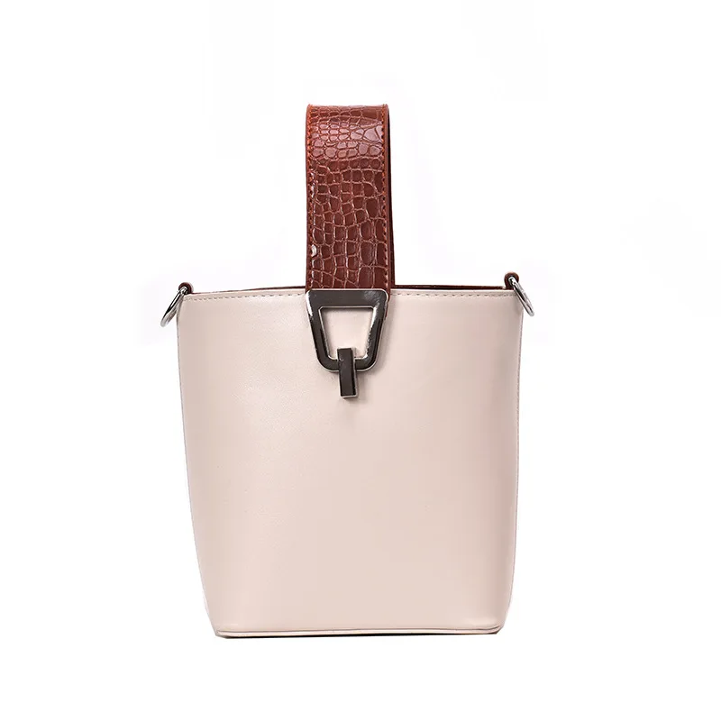 new bucket bag crocodile pattern hand bill of lading shoulder slung women's bag